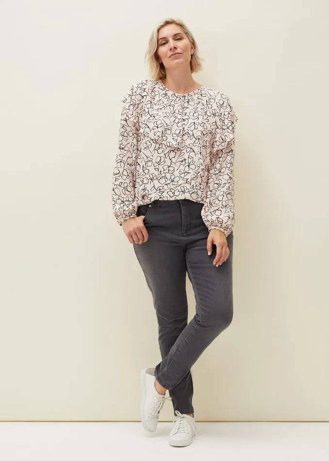 Phase Eight Shirts and Blouses Ida Floral Blouse Pinkgrey 8211 Women