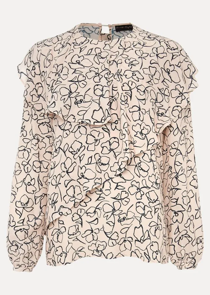 Phase Eight Shirts and Blouses Ida Floral Blouse Pinkgrey 8211 Women