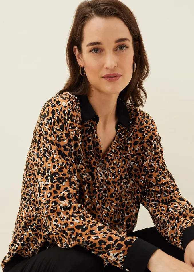 Phase Eight Shirts and Blouses Kaelie Leopard Twist Front Blouse Blackmulti 8211 Women Phase Eight Shirts and Blouses Kaelie Leopard Twist Front Blouse Blackmulti 8211 Women