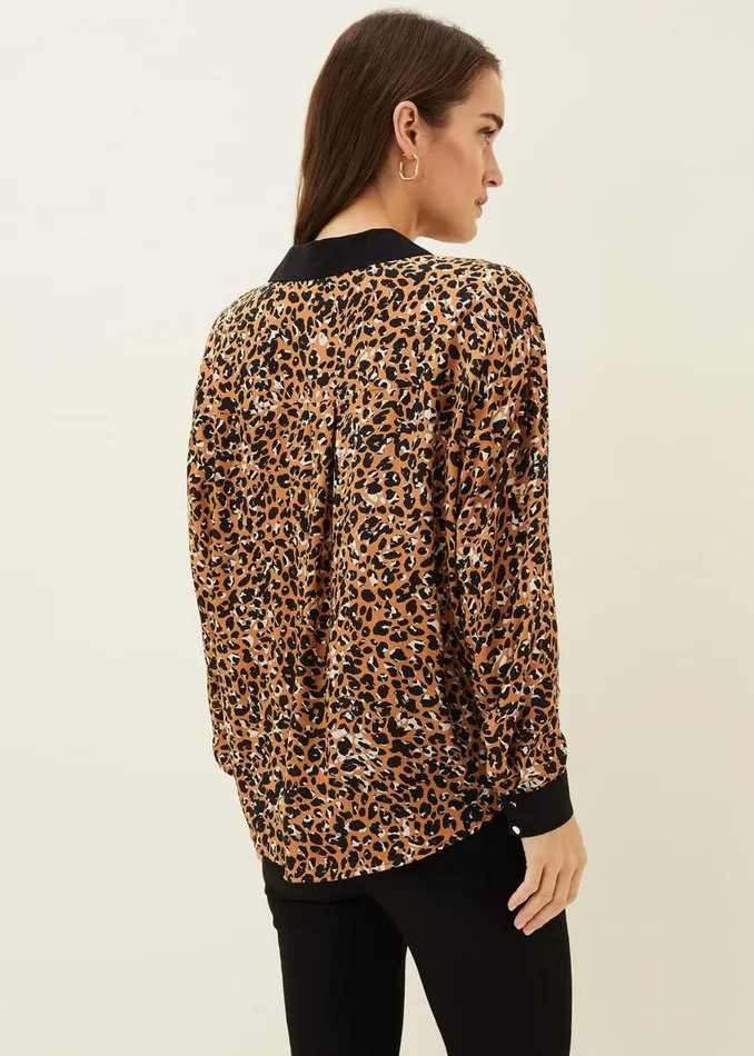 Phase Eight Shirts and Blouses Kaelie Leopard Twist Front Blouse Blackmulti 8211 Women Phase Eight Shirts and Blouses Kaelie Leopard Twist Front Blouse Blackmulti 8211 Women