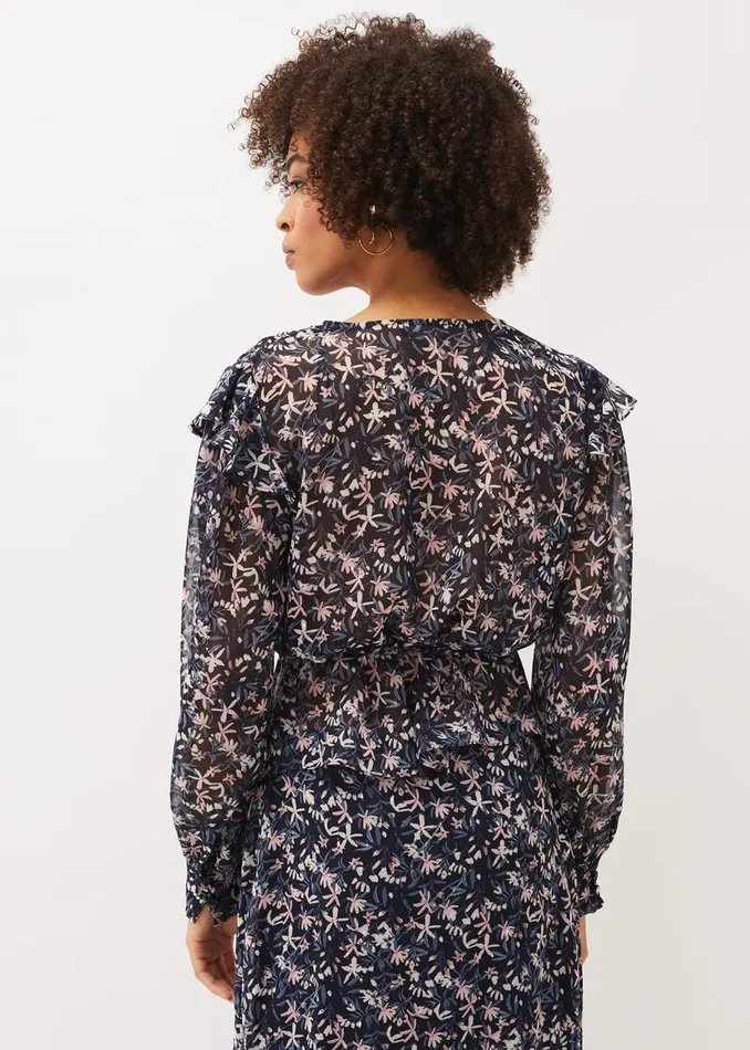 Phase Eight Shirts and Blouses Lola Floral CoOrd Blouse Navypink 8211 Women
