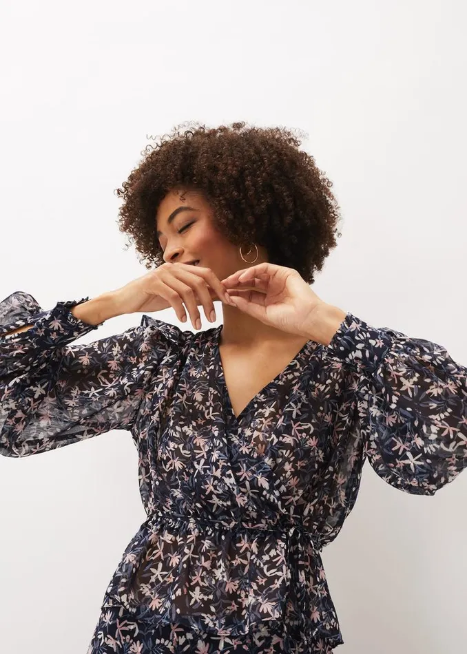 Phase Eight Shirts and Blouses Lola Floral CoOrd Blouse Navypink 8211 Women