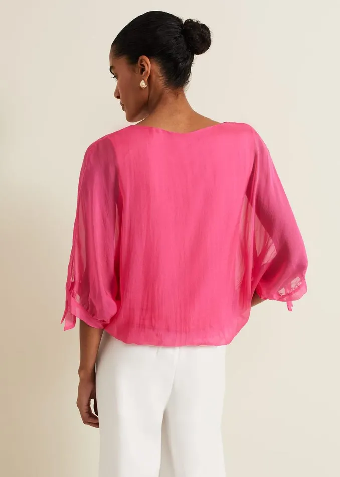 Phase Eight Shirts and Blouses Madison Pink Silk Blouse Pink 8211 Women