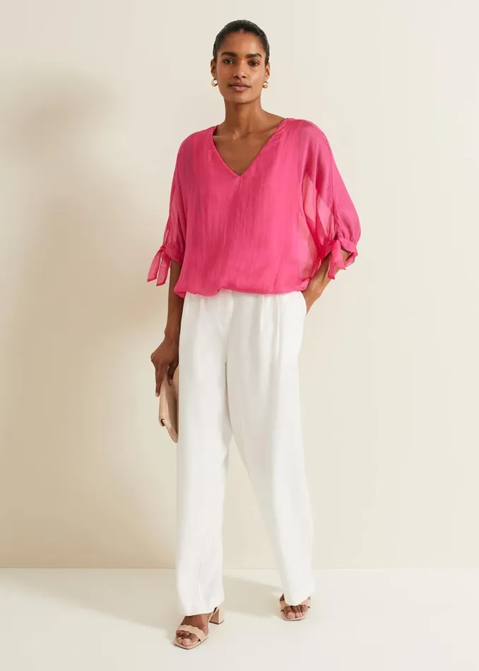 Phase Eight Shirts and Blouses Madison Pink Silk Blouse Pink 8211 Women