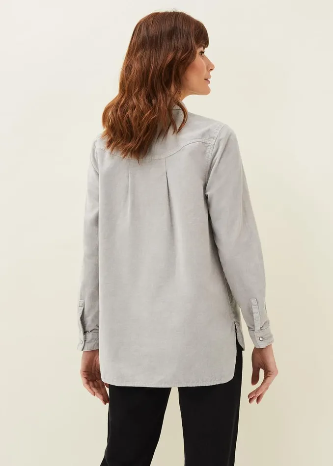 Phase Eight Shirts and Blouses Peggie Corduroy Oversized Shirt Mint 8211 Women