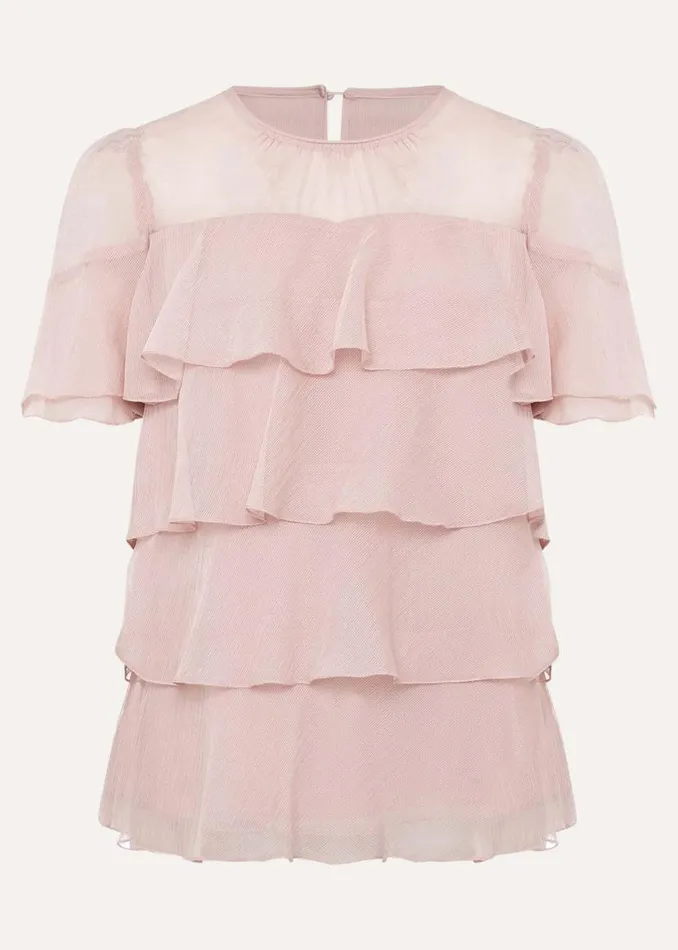 Phase Eight Shirts and Blouses Stacey Ruffle Blouse Soft Pink 8211 Women