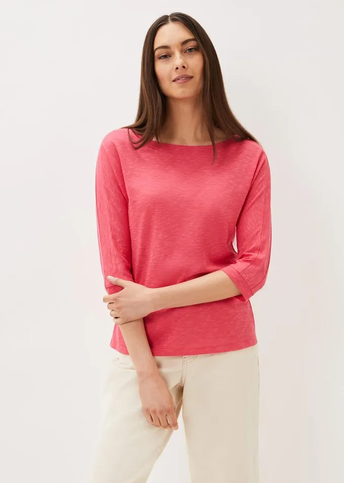 Phase Eight Tops and TShirts Belle Scoop Neck Top Pink 8211 Women