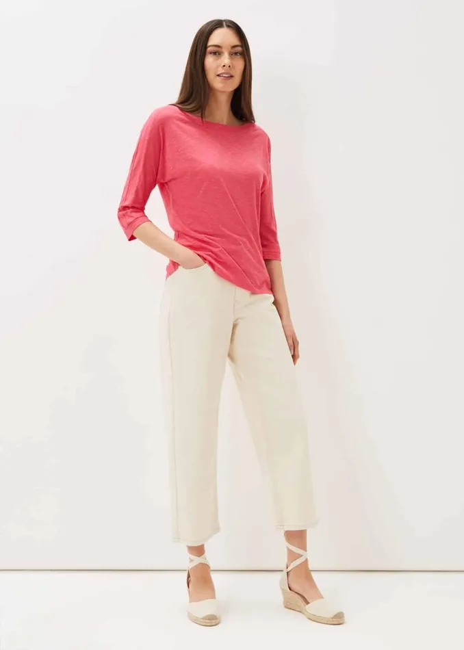 Phase Eight Tops and TShirts Belle Scoop Neck Top Pink 8211 Women