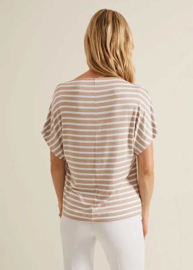 Phase Eight Tops and TShirts Carina Stripe Cowl Neck Top Neutral 8211 Women