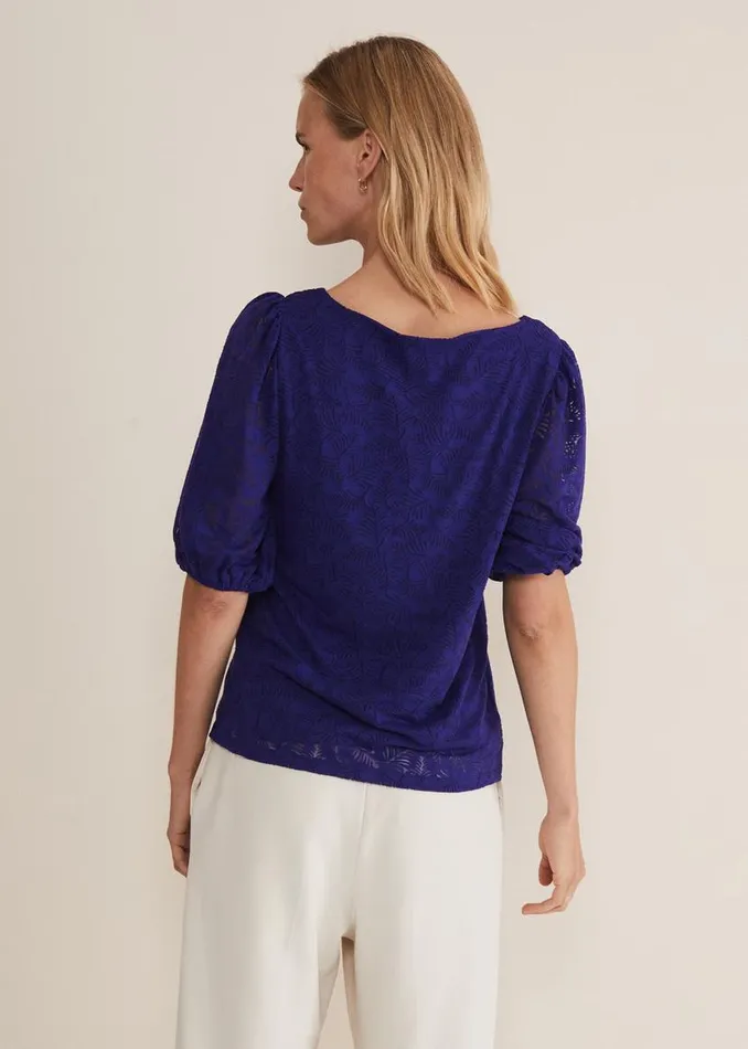 Phase Eight Tops and TShirts Jaeda Leaf Burnout Top Purple 8211 Women