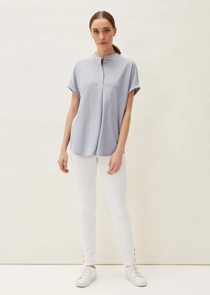 Phase Eight Tops and TShirts Kitty Jersey Shirt Pale Blue 8211 Women