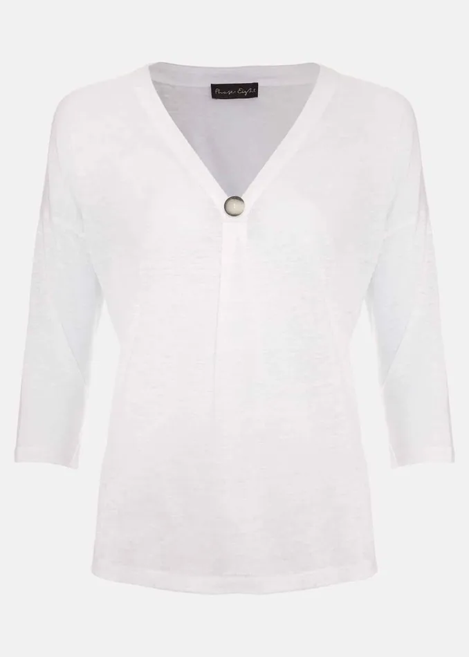 Phase Eight Tops and TShirts Leah Linen Top White 8211 Women