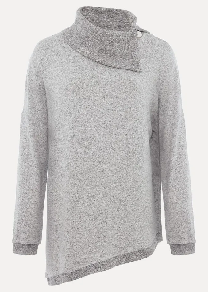 Phase Eight Tops and TShirts Lorella Split Snuggle Top Grey 8211 Women