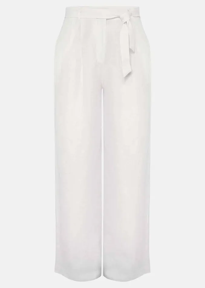 Phase Eight Trousers Aaliyah White Linen Wide Leg Trousers White 8211 Women
