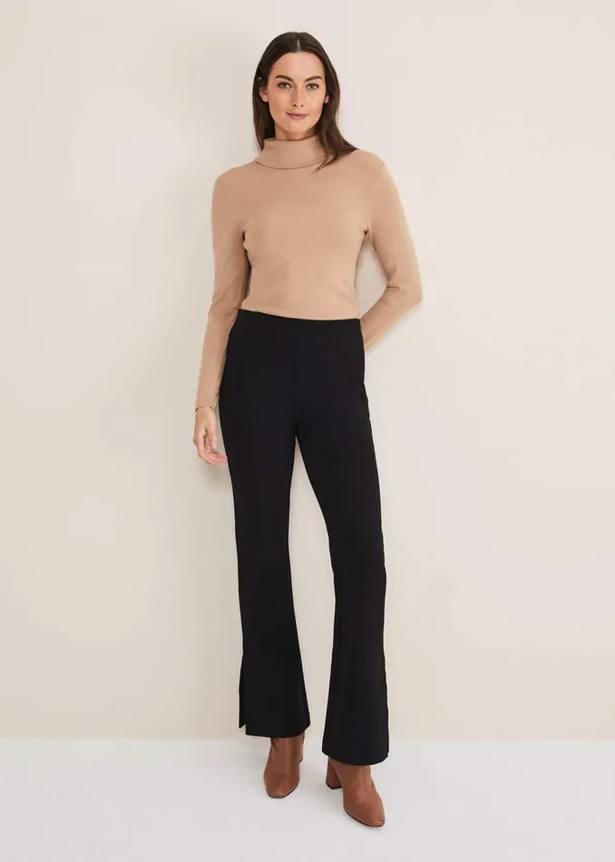 Phase Eight Trousers Ara Side Split Bootcut Ponte Trouser Black 8211 Women