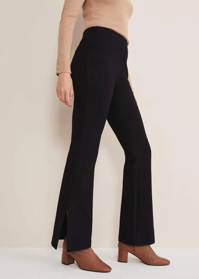 Phase Eight Trousers Ara Side Split Bootcut Ponte Trouser Black 8211 Women