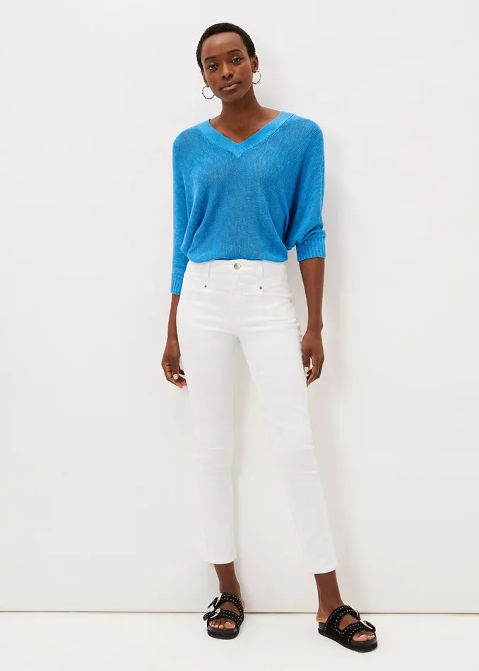 Phase Eight Trousers Hailee Topstitch Skinny Jeans Long White 8211 Women