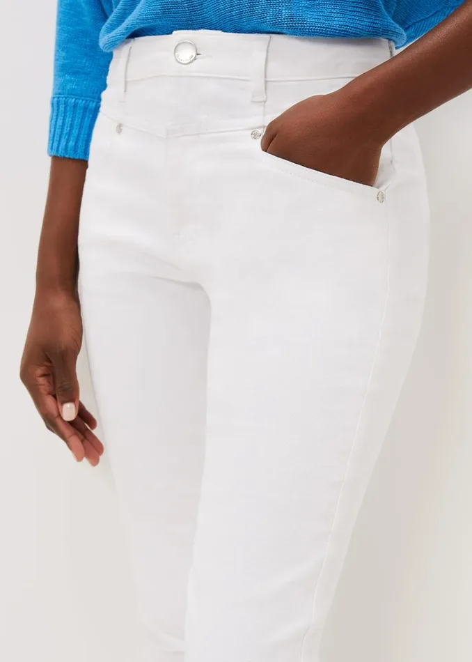 Phase Eight Trousers Hailee Topstitch Skinny Jeans Long White 8211 Women