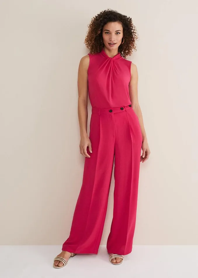 Phase Eight Trousers Opal Wide Leg Trousers Raspberry 8211 Women
