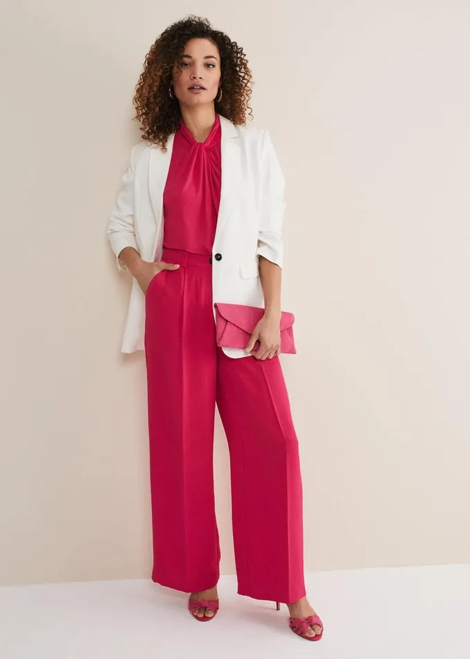 Phase Eight Trousers Opal Wide Leg Trousers Raspberry 8211 Women