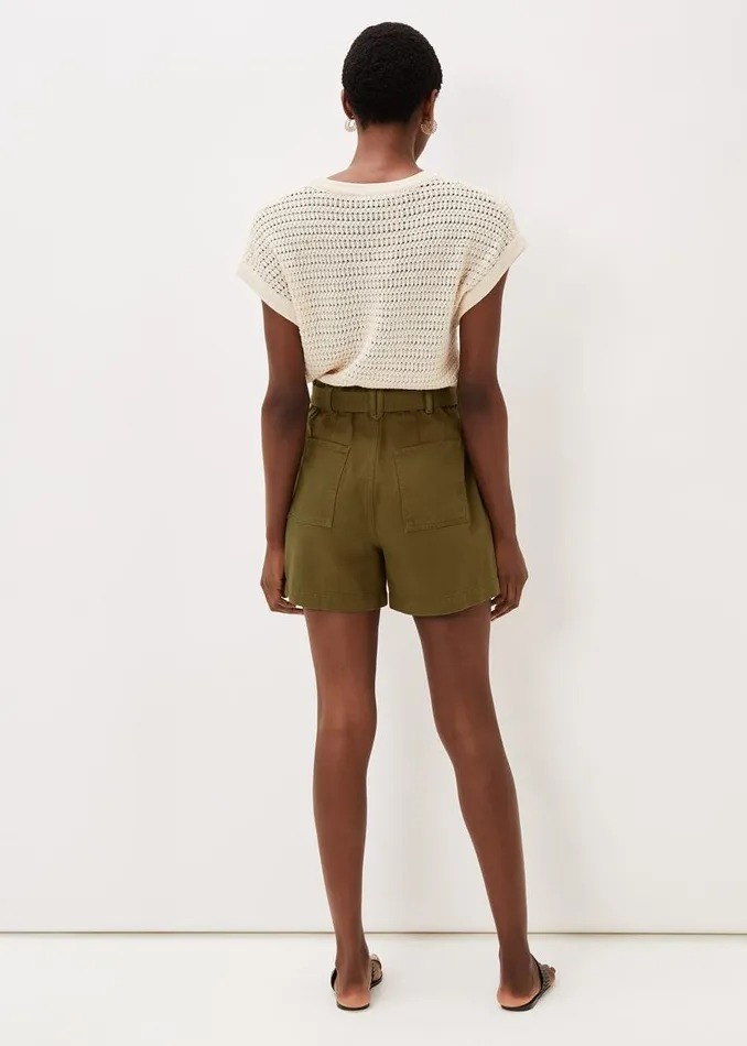 Phase Eight Trousers Pollie Denim Cargo Shorts Khaki 8211 Women