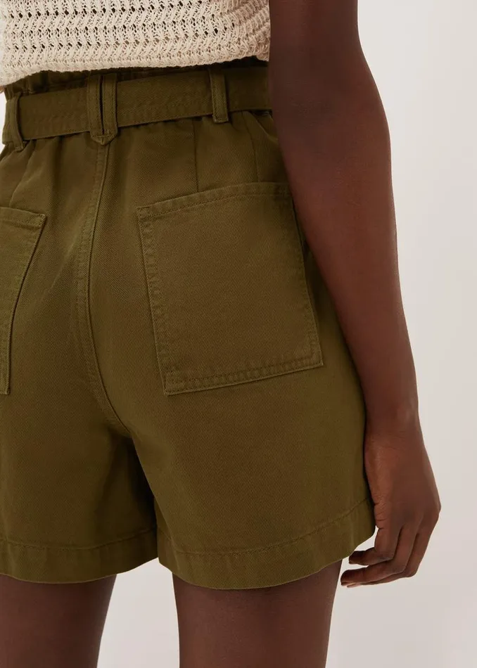 Phase Eight Trousers Pollie Denim Cargo Shorts Khaki 8211 Women