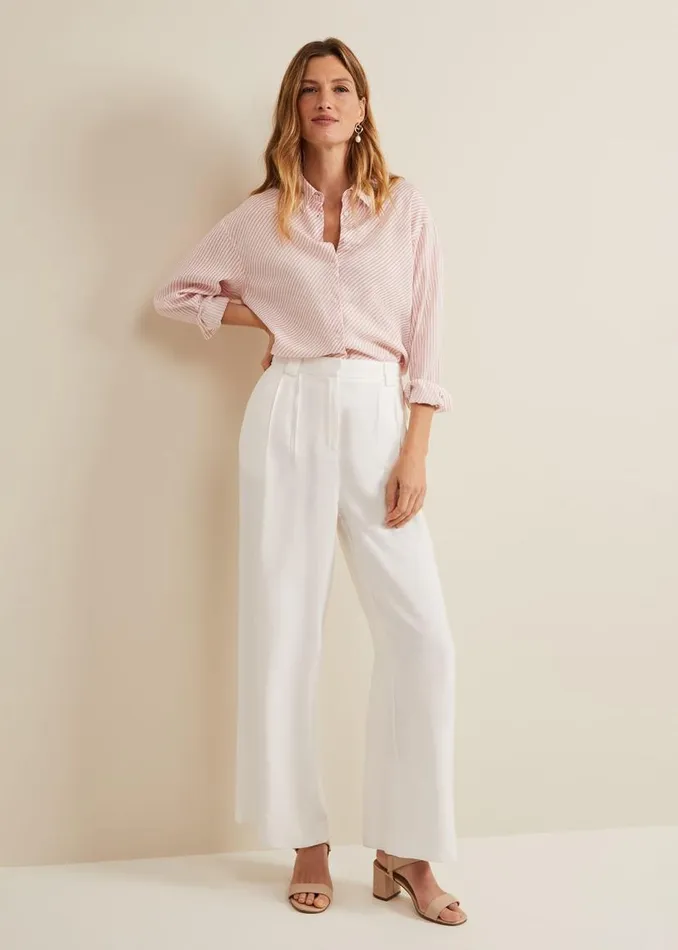 Phase Eight Trousers Tyla White Wide Leg Trouser White 8211 Women