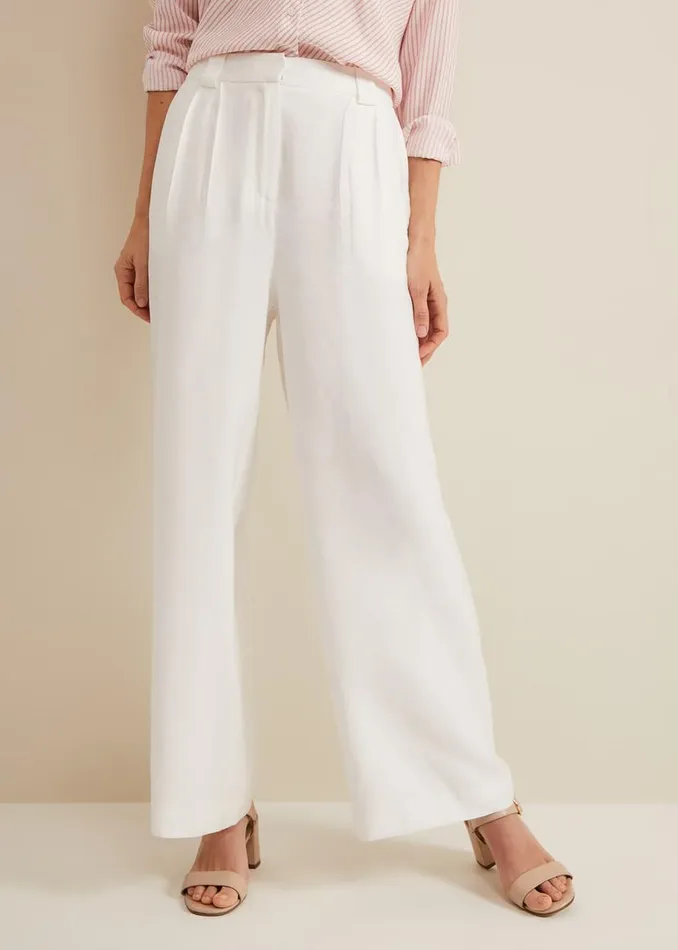 Phase Eight Trousers Tyla White Wide Leg Trouser White 8211 Women