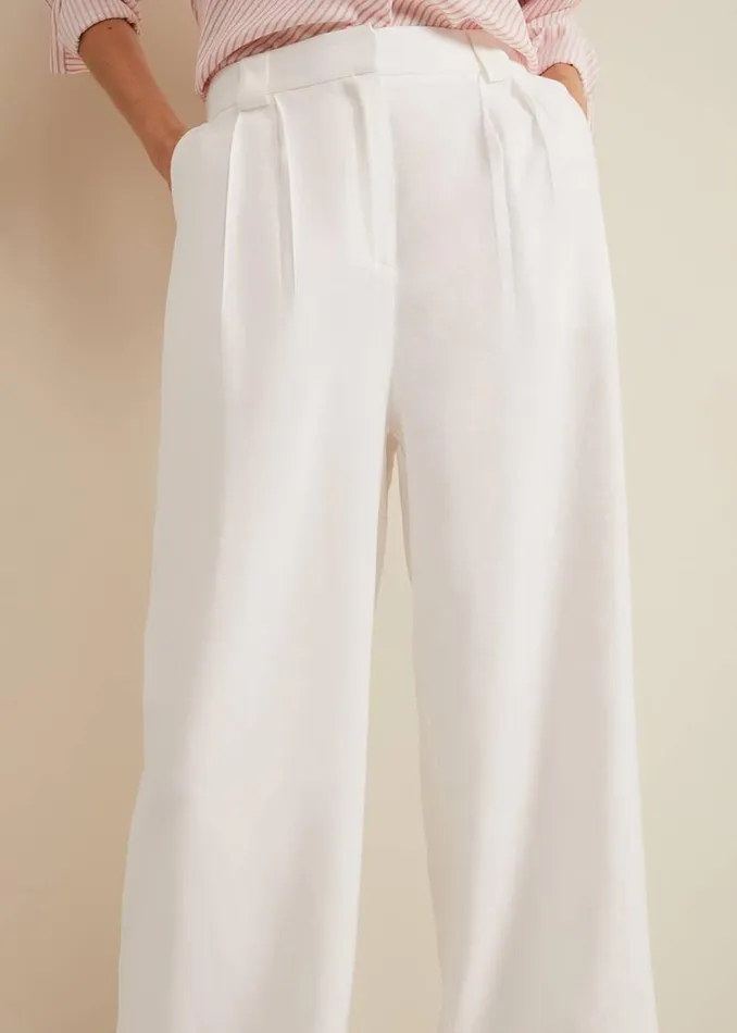 Phase Eight Trousers Tyla White Wide Leg Trouser White 8211 Women