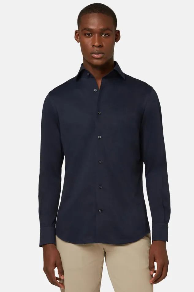 Polo Shirts Men Boggi Milano Regular Fit Japanese Jersey Polo Shirt DARK NAVY Polo Shirts Men Boggi Milano Regular Fit Japanese Jersey Polo Shirt DARK NAVY