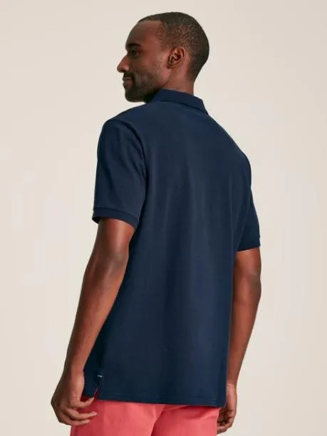 Polo Shirts Men Joules Navy Blue Regular Fit Cotton Pique Polo Shirt