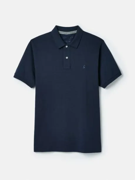 Polo Shirts Men Joules Navy Blue Regular Fit Cotton Pique Polo Shirt