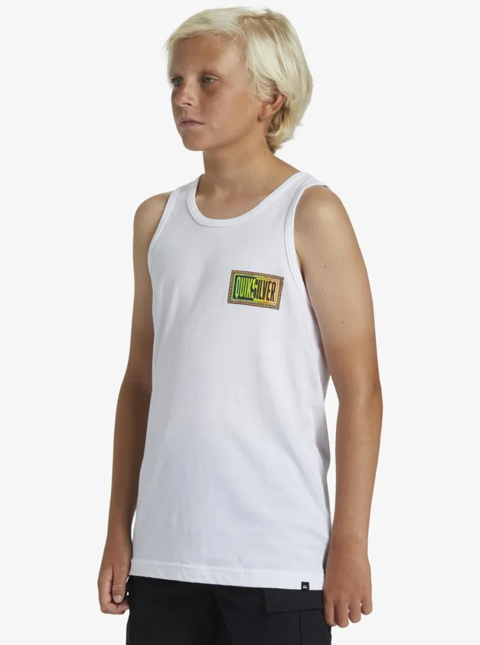 Quiksilver 816 Day Tripper TShirt White Boys Tees Quiksilver 816 Day Tripper TShirt White Boys Tees