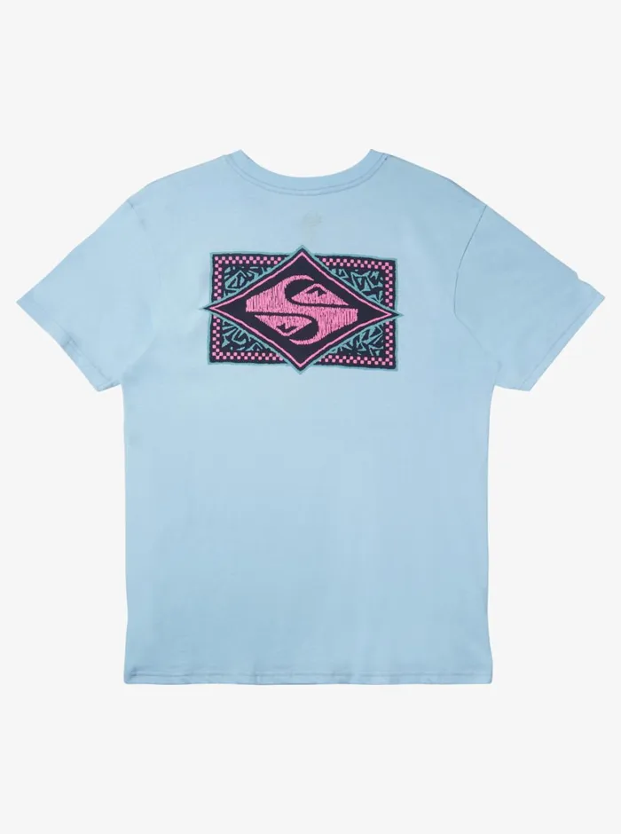 Quiksilver Black Flash TShirt Clear Sky Mens Tees Quiksilver Black Flash TShirt Clear Sky Mens Tees