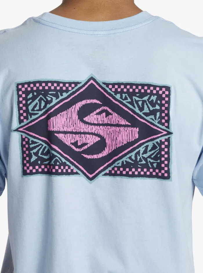 Quiksilver Black Flash TShirt Clear Sky Mens Tees Quiksilver Black Flash TShirt Clear Sky Mens Tees