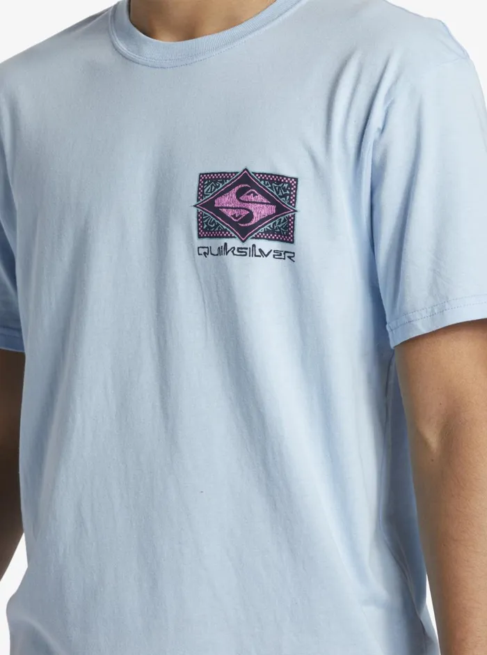 Quiksilver Black Flash TShirt Clear Sky Mens Tees Quiksilver Black Flash TShirt Clear Sky Mens Tees