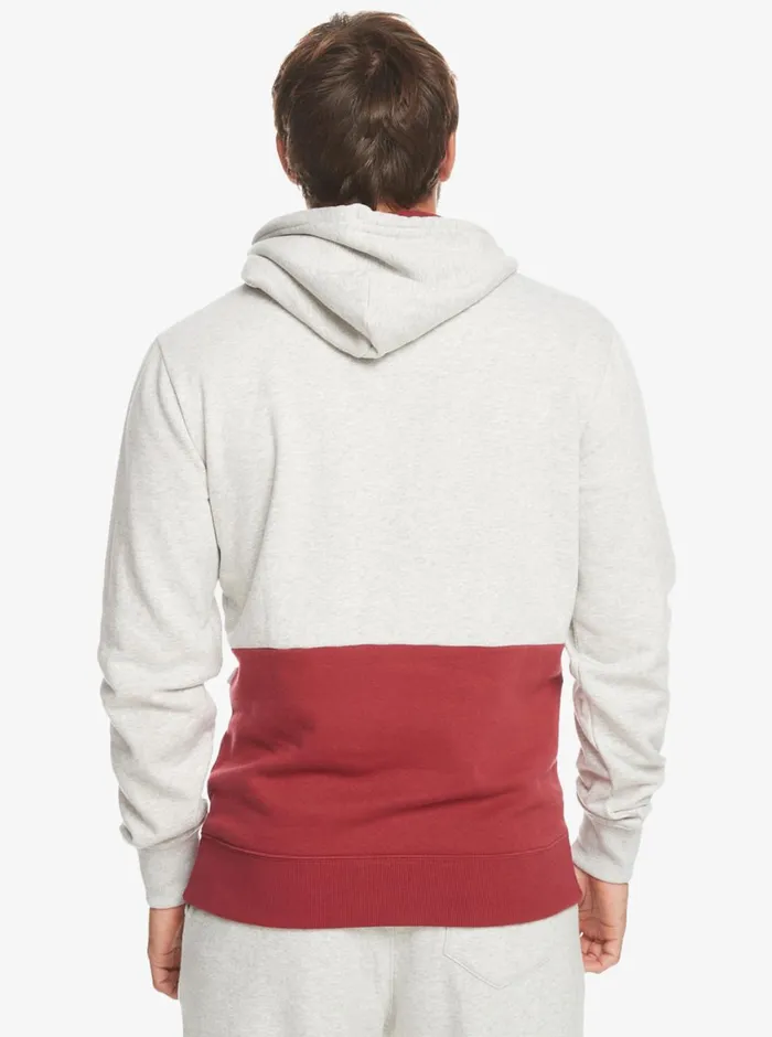 Quiksilver Emboss Hoodie Light Grey Heather Mens Sweatshirts and Hoodies