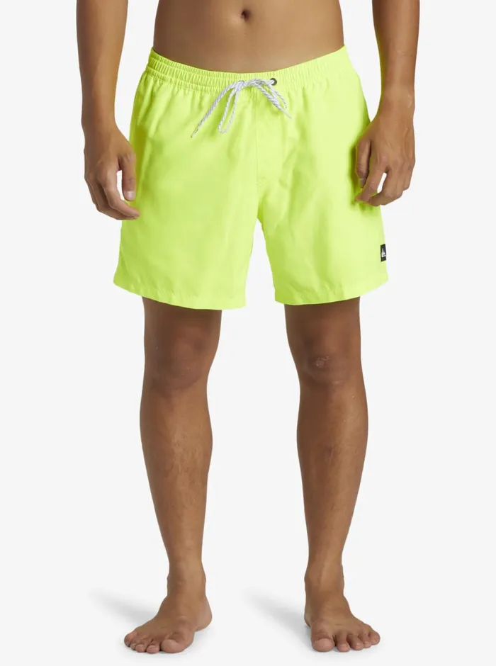 Quiksilver Everyday Solid Volley 15034 Elastic Waist Shorts Safety Yellow Mens Elastic Waist Quiksilver Everyday Solid Volley 15034 Elastic Waist Shorts Safety Yellow Mens Elastic Waist