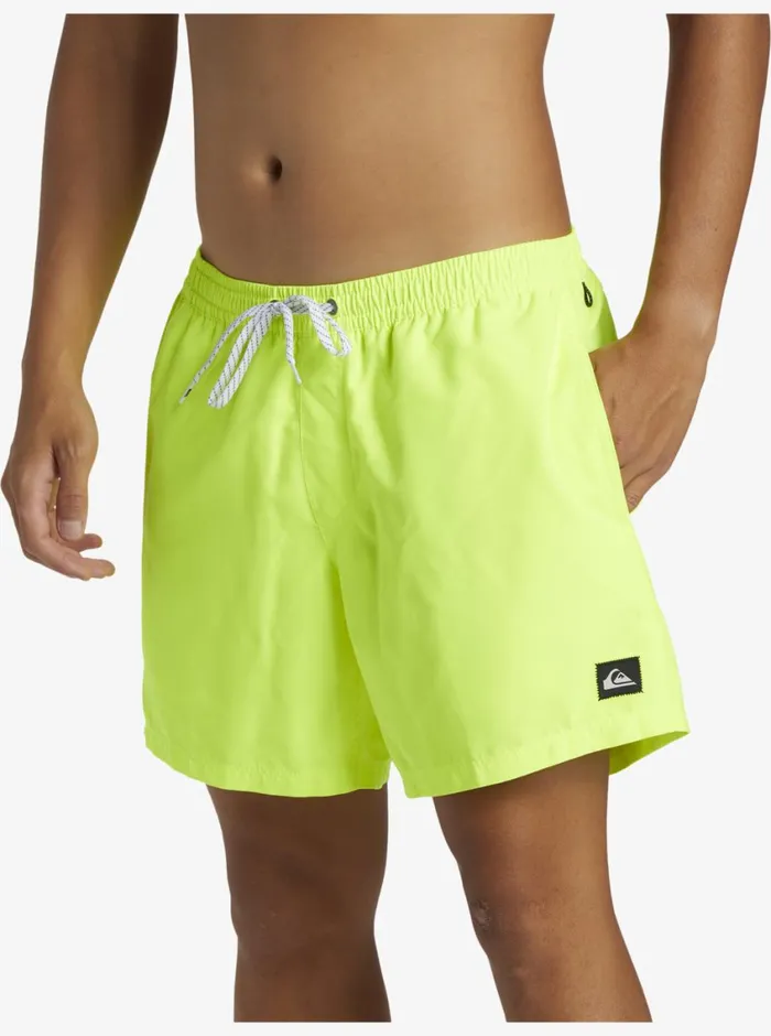 Quiksilver Everyday Solid Volley 15034 Elastic Waist Shorts Safety Yellow Mens Elastic Waist Quiksilver Everyday Solid Volley 15034 Elastic Waist Shorts Safety Yellow Mens Elastic Waist