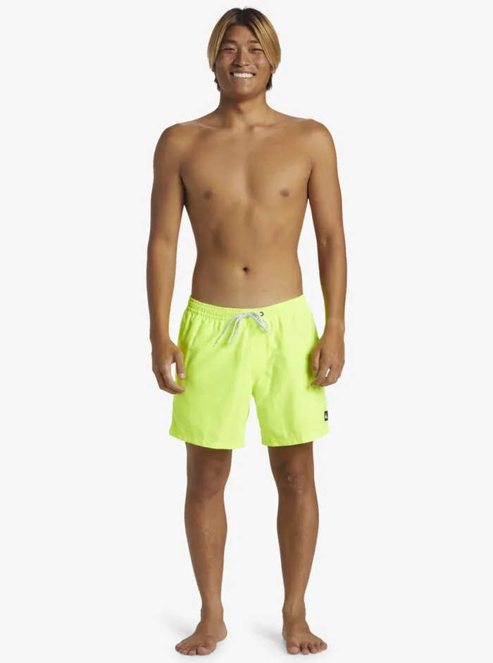 Quiksilver Everyday Solid Volley 15034 Elastic Waist Shorts Safety Yellow Mens Elastic Waist Quiksilver Everyday Solid Volley 15034 Elastic Waist Shorts Safety Yellow Mens Elastic Waist