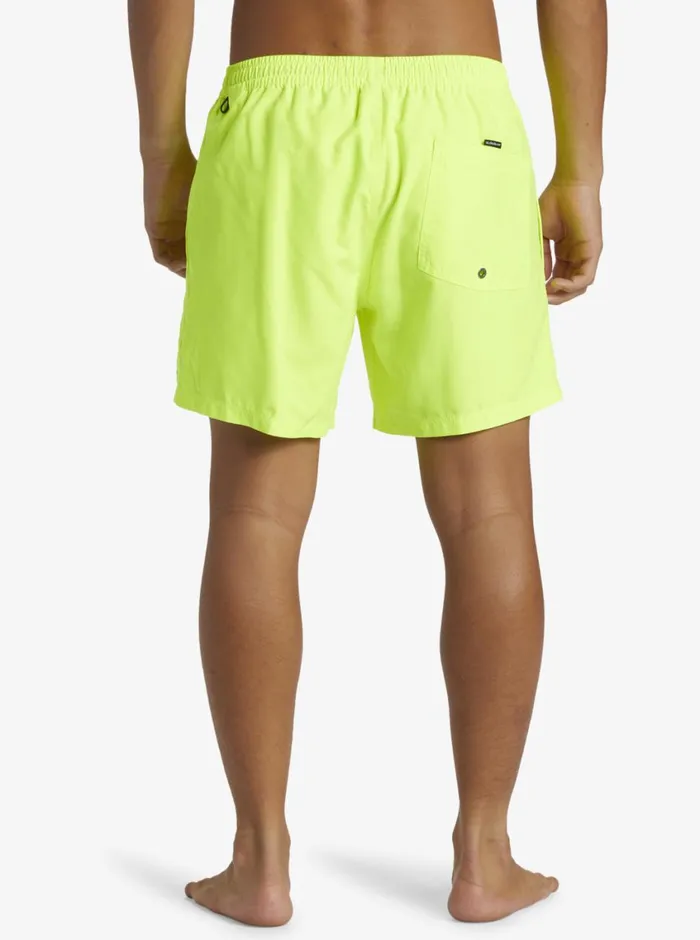 Quiksilver Everyday Solid Volley 15034 Elastic Waist Shorts Safety Yellow Mens Elastic Waist Quiksilver Everyday Solid Volley 15034 Elastic Waist Shorts Safety Yellow Mens Elastic Waist