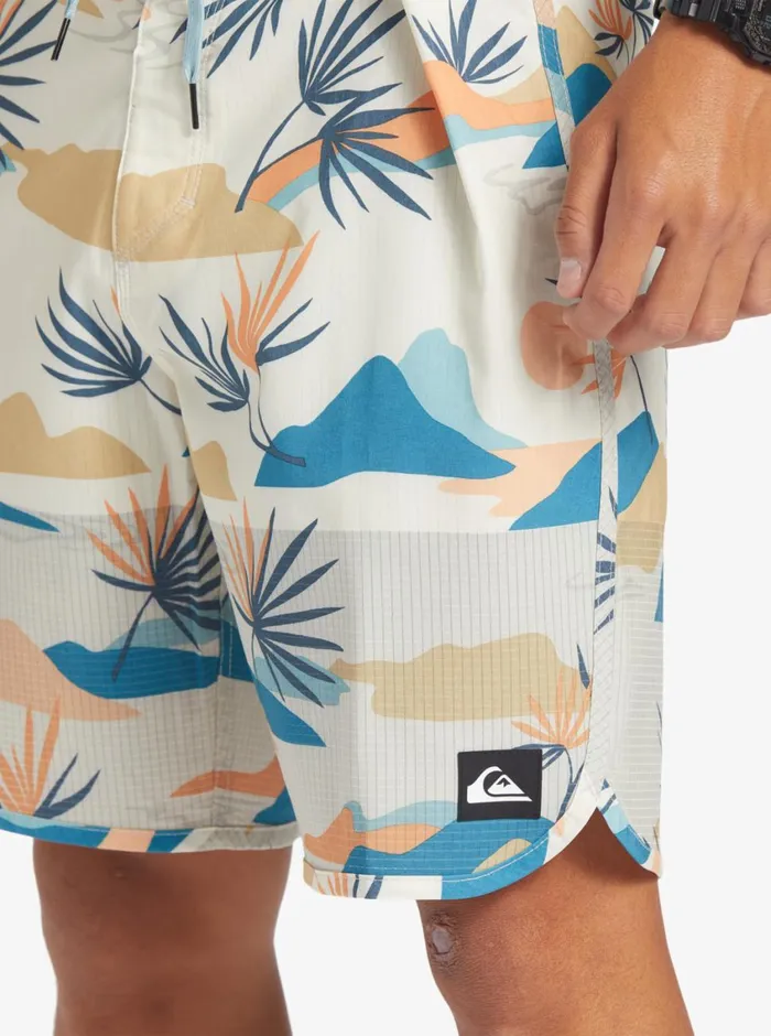 Quiksilver Highline Scallop 19034 Boardshorts Birch Mens Shorts and Amphibians Quiksilver Highline Scallop 19034 Boardshorts Birch Mens Shorts and Amphibians