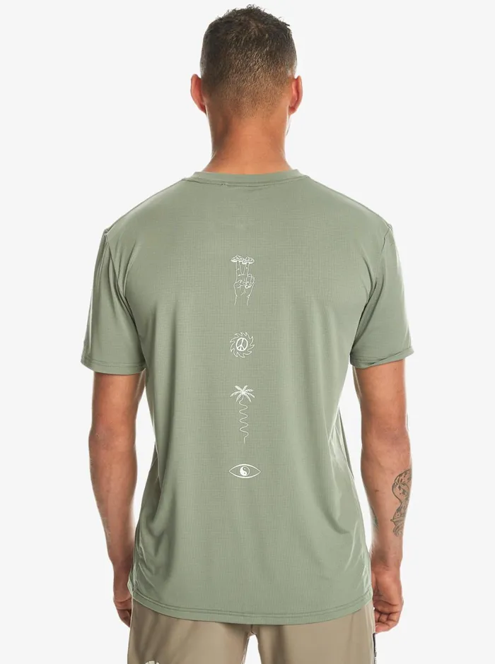 Quiksilver Lap Time TShirt Sea Spray Mens Tees Quiksilver Lap Time TShirt Sea Spray Mens Tees