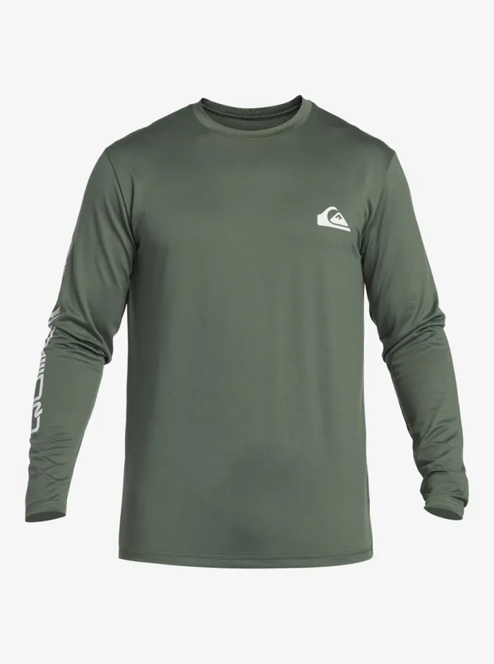 Quiksilver Omni Session Long Sleeve Upf 50 Surf TShirt Laurel Wreath Mens Rashguards Quiksilver Omni Session Long Sleeve Upf 50 Surf TShirt Laurel Wreath Mens Rashguards