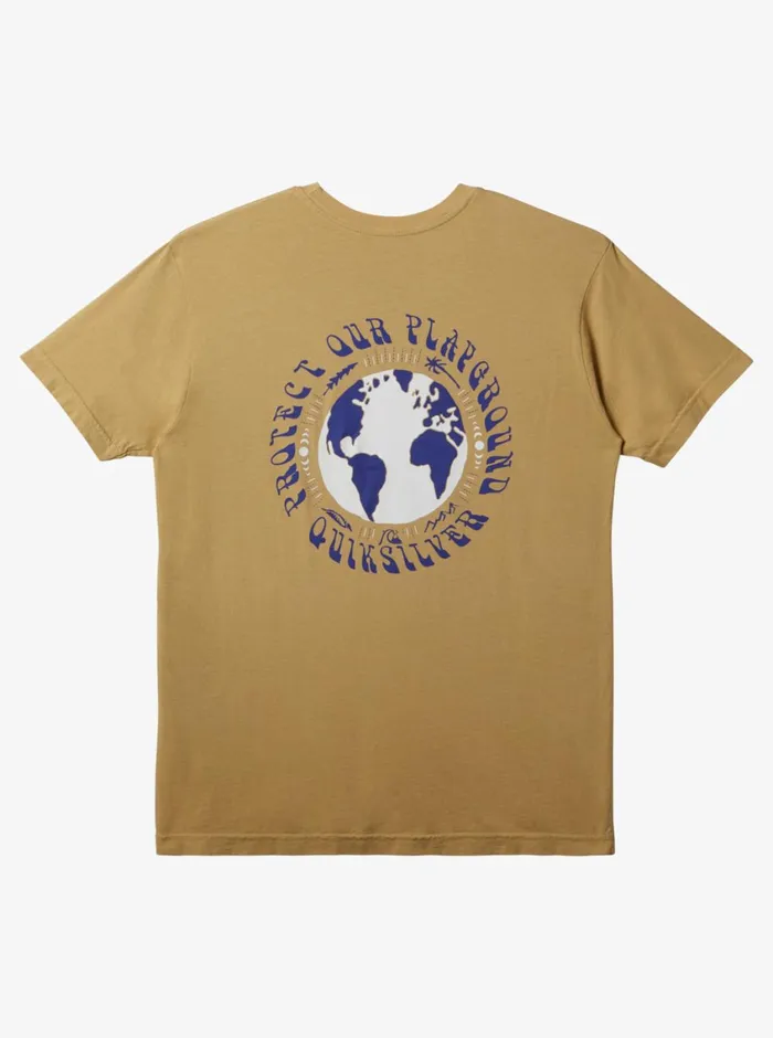 Quiksilver Protect Our Playground TShirt Taos Taupe Mens Tees Quiksilver Protect Our Playground TShirt Taos Taupe Mens Tees