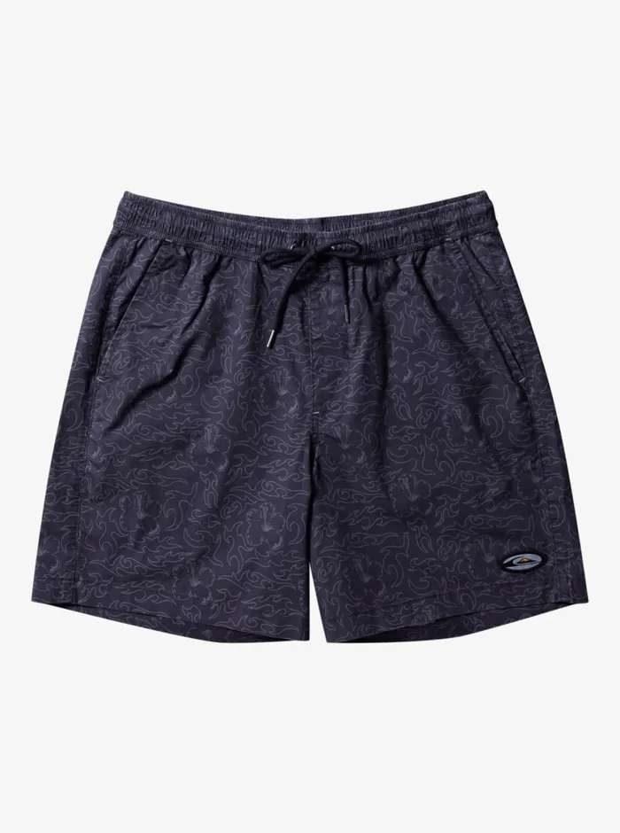 Quiksilver Saturn Taxer 18034 Elastic Shorts Tarmac Tribal Floral Mens Shorts and Amphibians Quiksilver Saturn Taxer 18034 Elastic Shorts Tarmac Tribal Floral Mens Shorts and Amphibians
