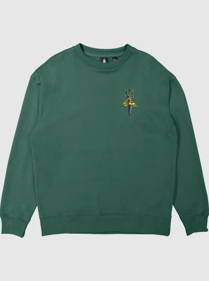 Quiksilver Sof Sweatshirt Smoke Pine Mens Sweatshirts and Hoodies