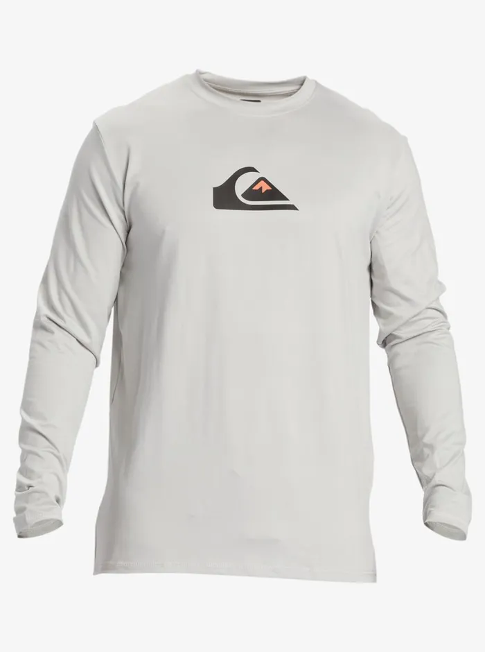 Quiksilver Solid Streak Long Sleeve UPF 50 Surf Tee Gray Violet Mens Rashguards Quiksilver Solid Streak Long Sleeve UPF 50 Surf Tee Gray Violet Mens Rashguards