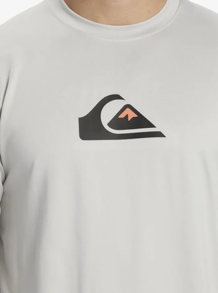 Quiksilver Solid Streak Long Sleeve UPF 50 Surf Tee Gray Violet Mens Rashguards Quiksilver Solid Streak Long Sleeve UPF 50 Surf Tee Gray Violet Mens Rashguards