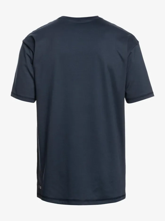 Quiksilver Solid Streak Short Sleeve UPF 50 Surf Tee Navy Blazer Mens Rashguards Quiksilver Solid Streak Short Sleeve UPF 50 Surf Tee Navy Blazer Mens Rashguards